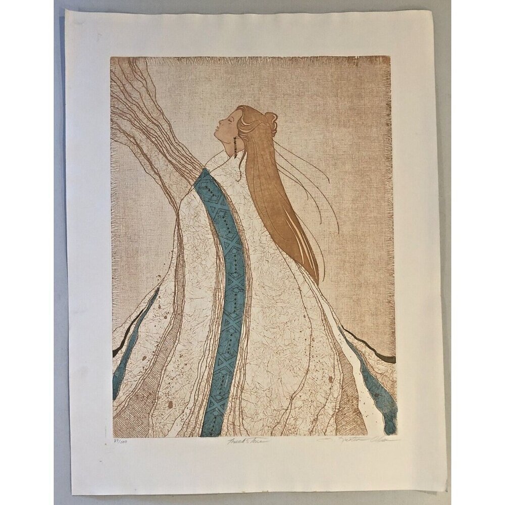 23.25"x30" Ltd Ed Signed Numbered Art ETCHING Touch & Tone by S. KRISTEN OLSEN